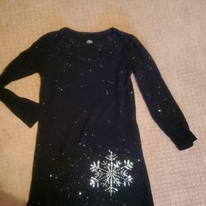 Girls size black Sparkle winter dress